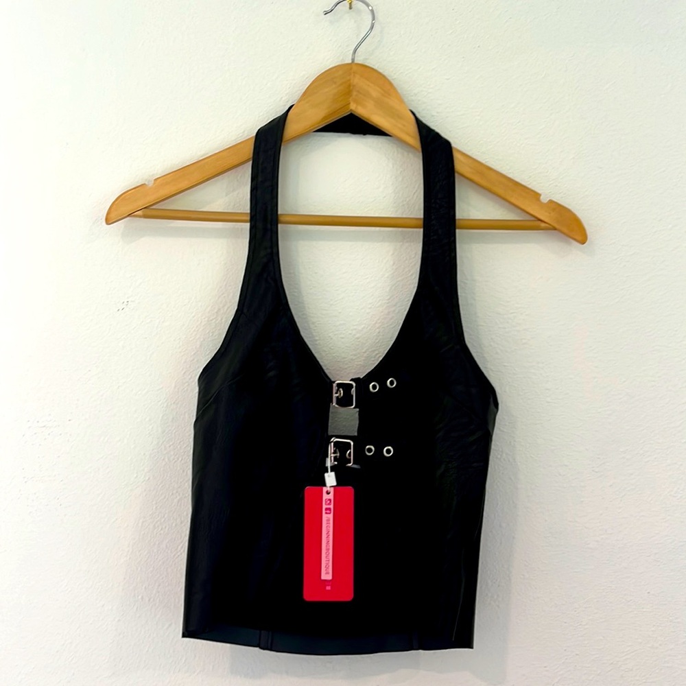 beginning boutique buckle crop top